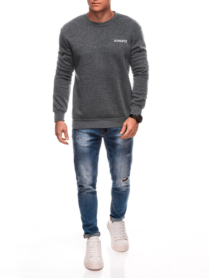 Men's hoodless sweatshirt B1703 - gray