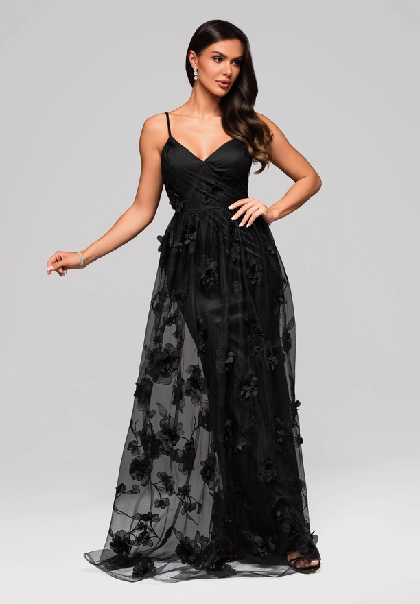 Evening dress LA-OM-DLR203- black