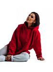 Women's hooded sweatshirt TLR043 - red