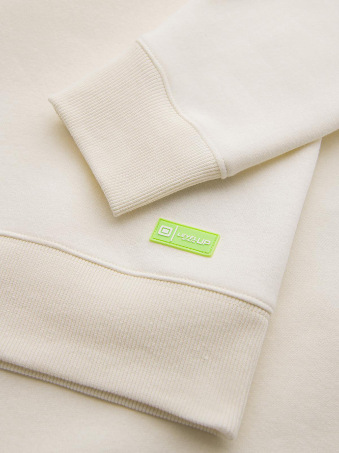 Classic unisex sweatshirt with round neckline - cream V2 OU-SNBC-0104