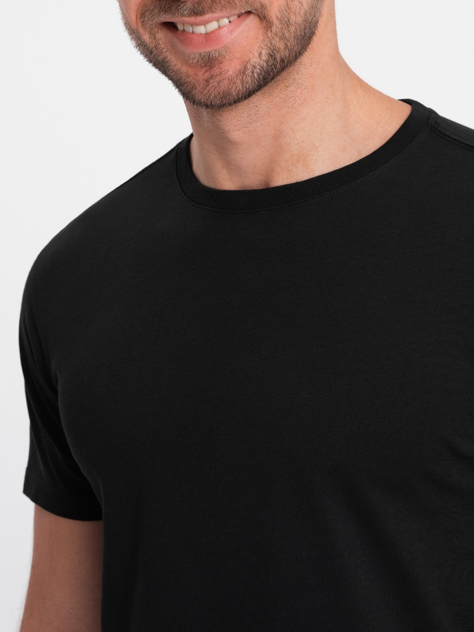 Classic BASIC men's cotton T-shirt - black V1 OM-TSBS-0146