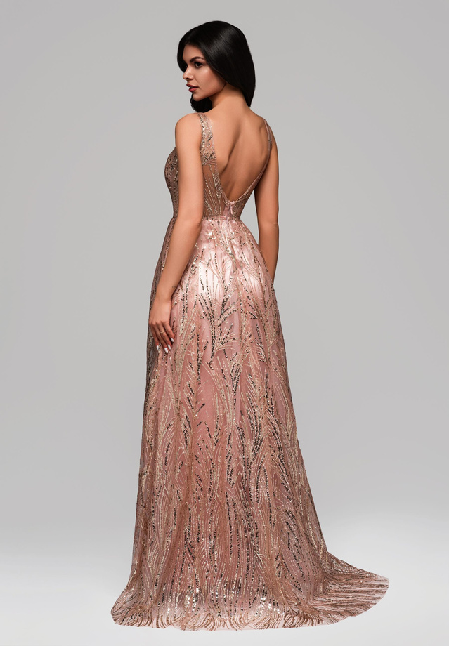 Evening dress LA-OM-DLR148 - pink