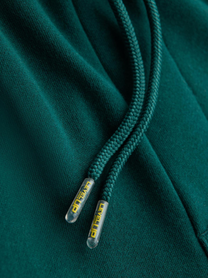 Classic unisex sweatpants with drawstrings - dark green V17 OU-PSBC-0100