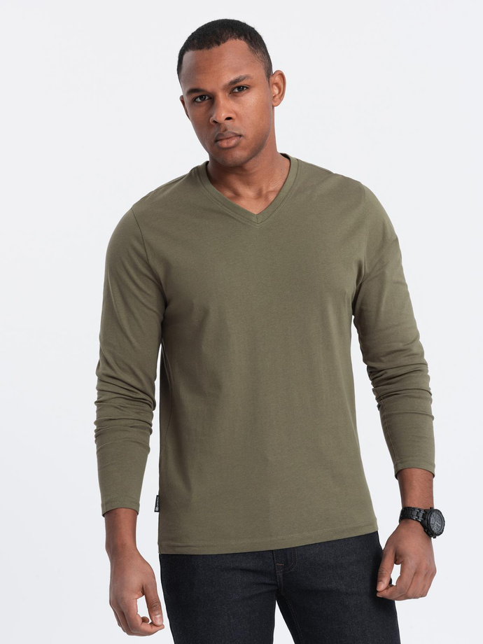 Men's V-NECK longsleeve set - mix 2-pack V9 Z41