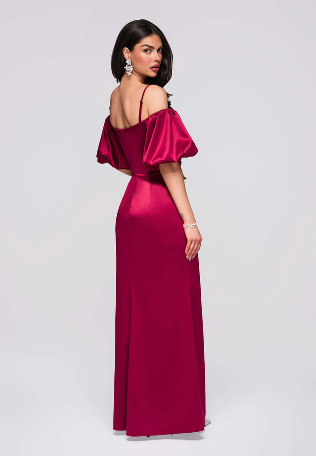 Evening dress LA-OM-DLR270 - burgundy