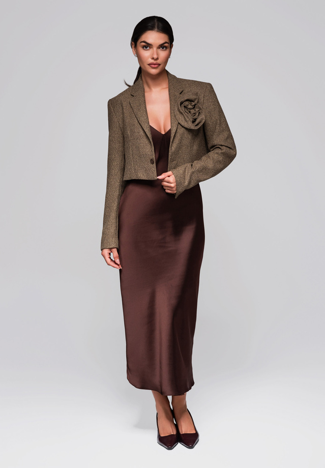 Women's jacket LW-BLZB-0100 - dark beige