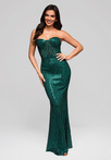 Evening dress LA-OM-DLR192 - dark green