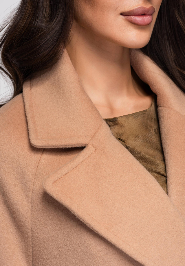 Women's coat LARICA OW-COLC-0111 v1 - camel