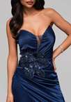 Evening dress LA-OM-DLR171 Regular Fit navy blue