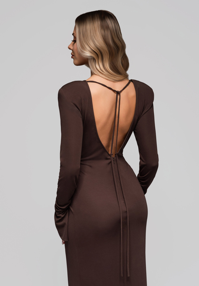 Evening dress LA-OM-DLR185 - brown