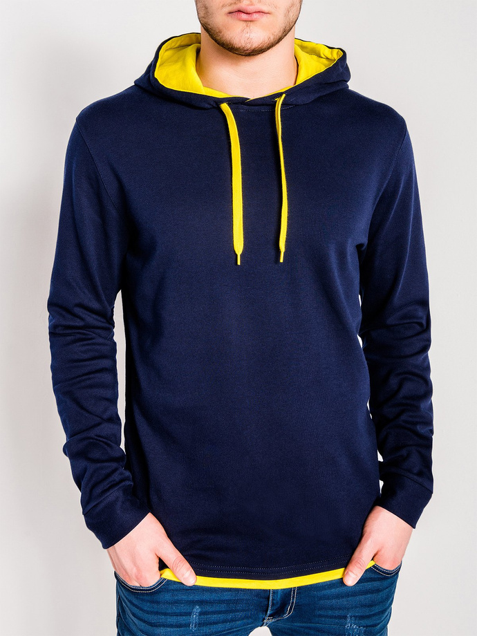 Men's hoodie - navy/yellow CAMILO