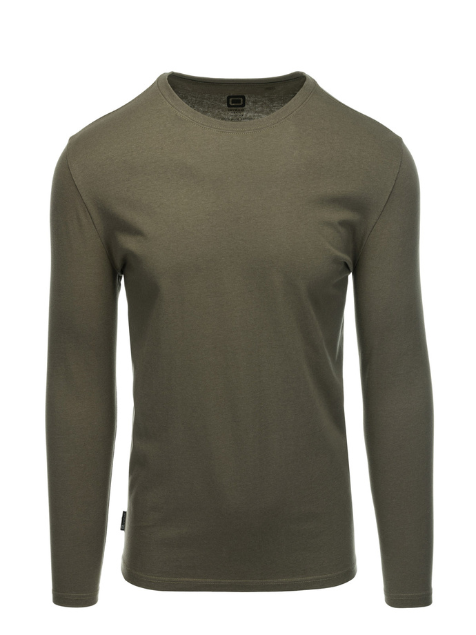 Men's plain longsleeve L138 - dark olive V7