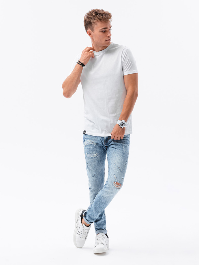 Men's printed t-shirt - white S1682