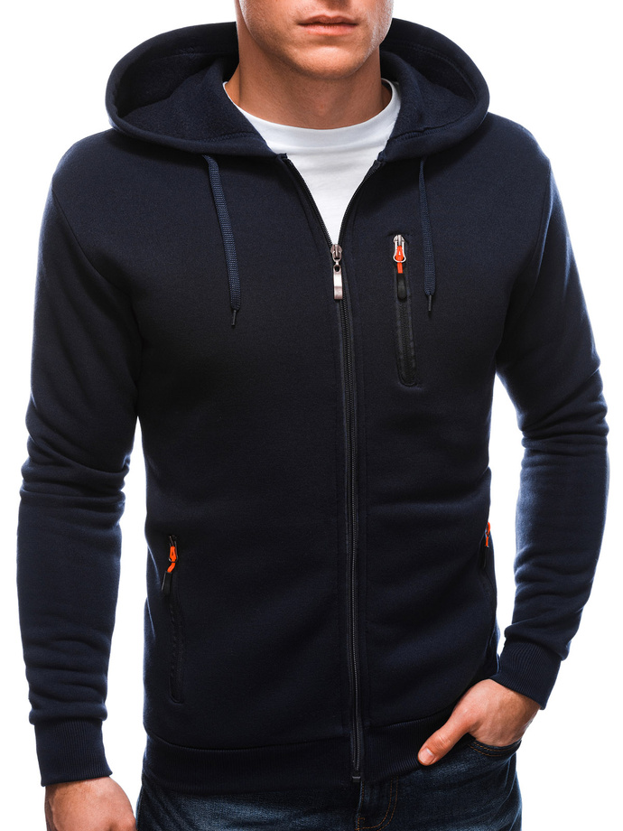 Men's hooded sweatshirt B1539 - navy blue