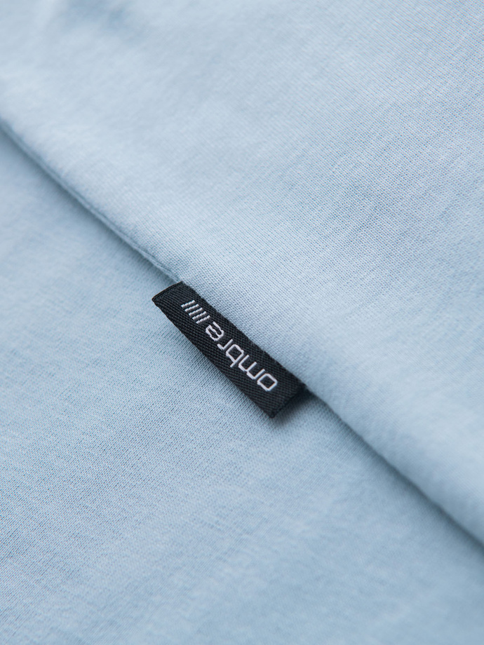 BASIC men's classic cotton T-shirt - light blue V19 OM-TSBS-0236