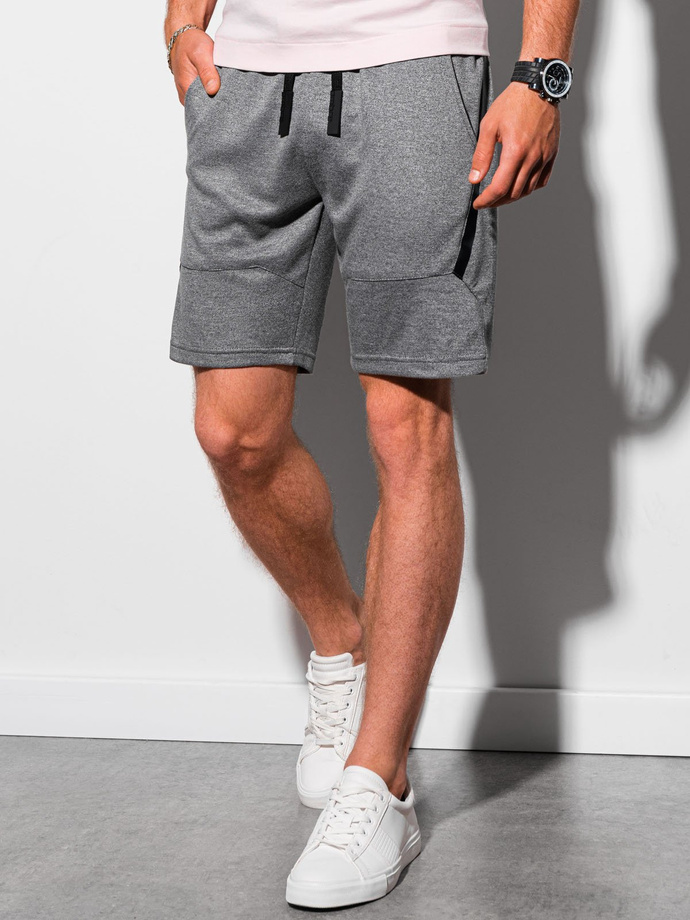 Men's sweatshorts - black melange W296