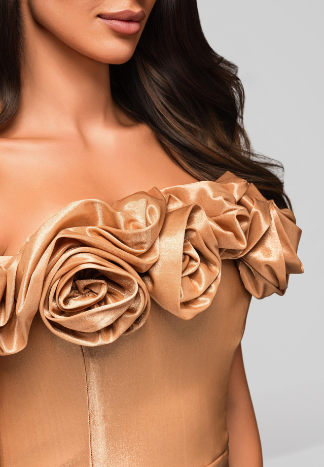 Evening dress LA-OM-DLR213 - gold