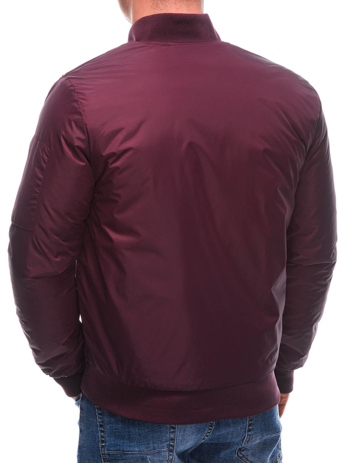 Men's mid-season jacket C532 - dark red