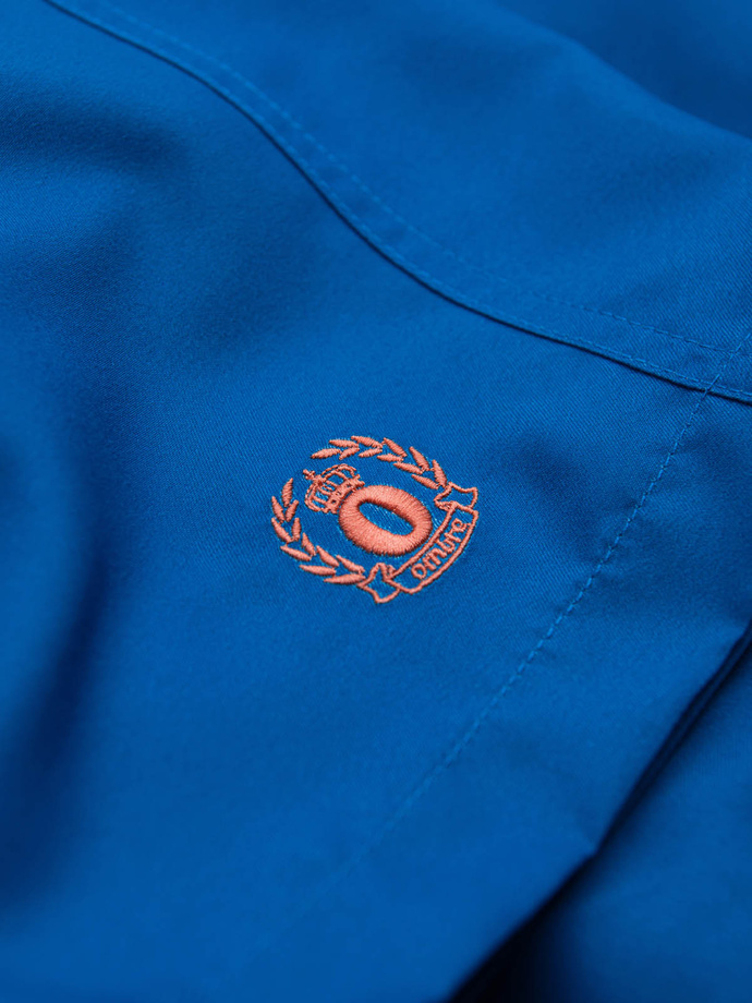 Spodenki męskie kąpielówki z dwukolorowym ściągaczem – ciemnoniebieskie V5 OM-SRBS-0141