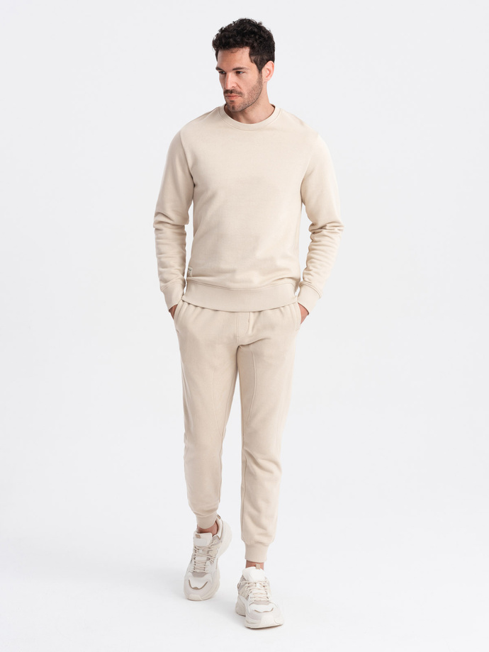 Men's sweatshirt set sweatshirt + jogger pants - ash V1 Z79