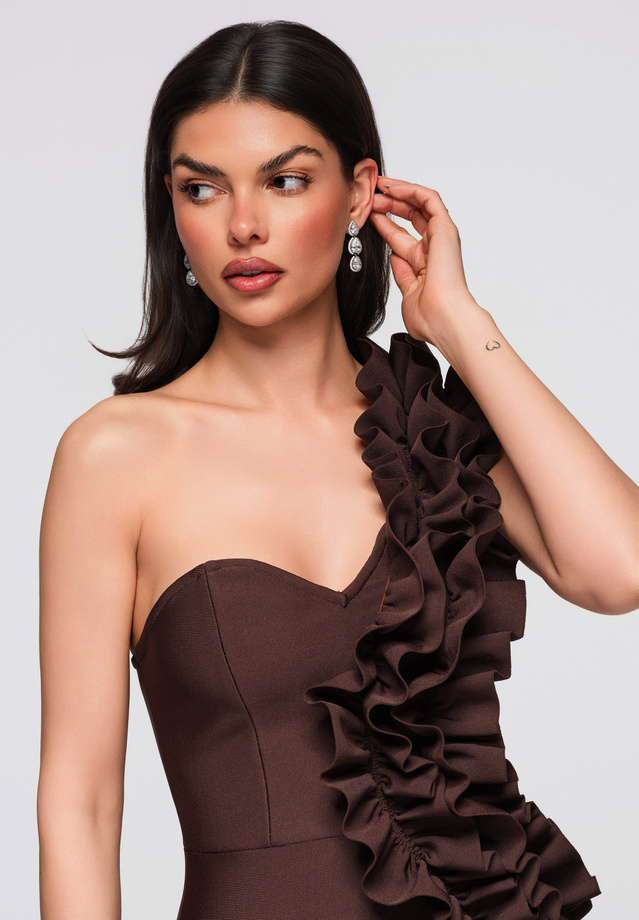 Evening dress LA-OM-DLR240 - brown