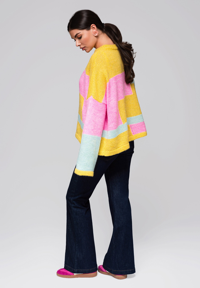 Sweter damski LW-SWSW-0108 - yellow/mint