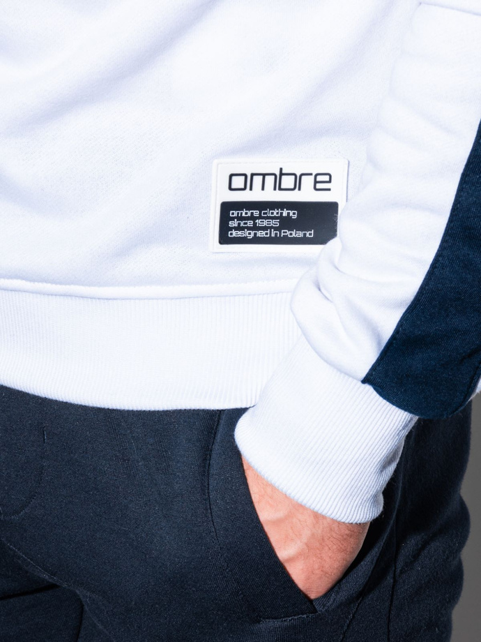 Men's hoodless sweatshirt OM-SSNZ-22FW-010 - V3 white