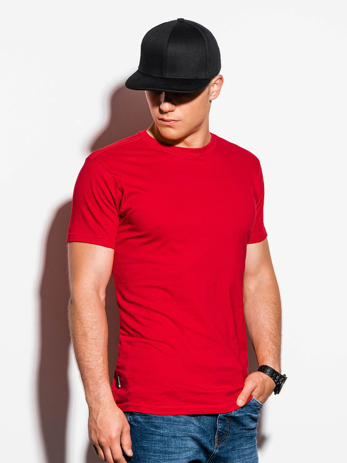 Men's basic t-shirt S884 - red