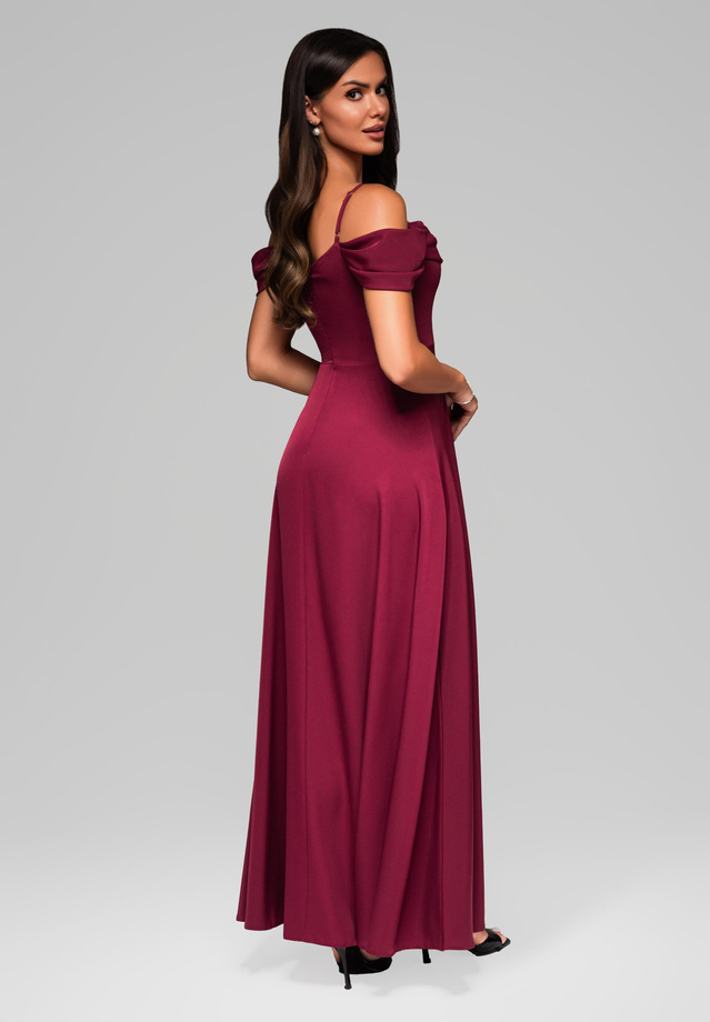 Evening dress LA-OM-DLR038 - dark red
