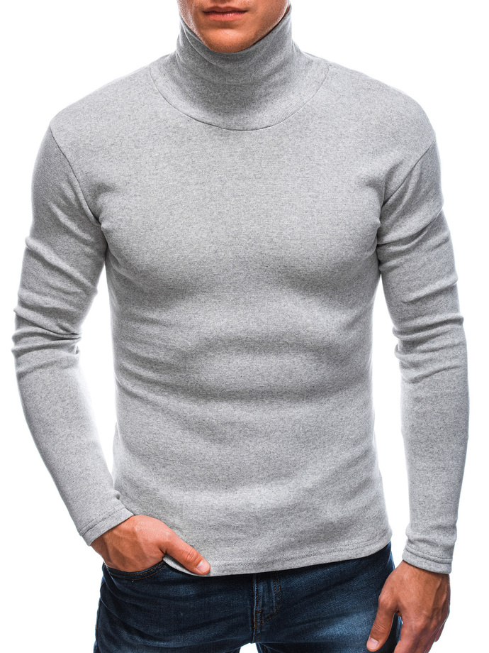 Men's polo neck E213 - grey