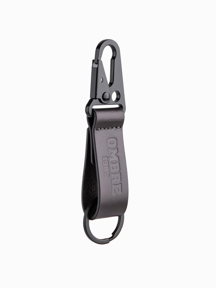 Men's key ring with snap hook - black V1 OU-ACKC-0100