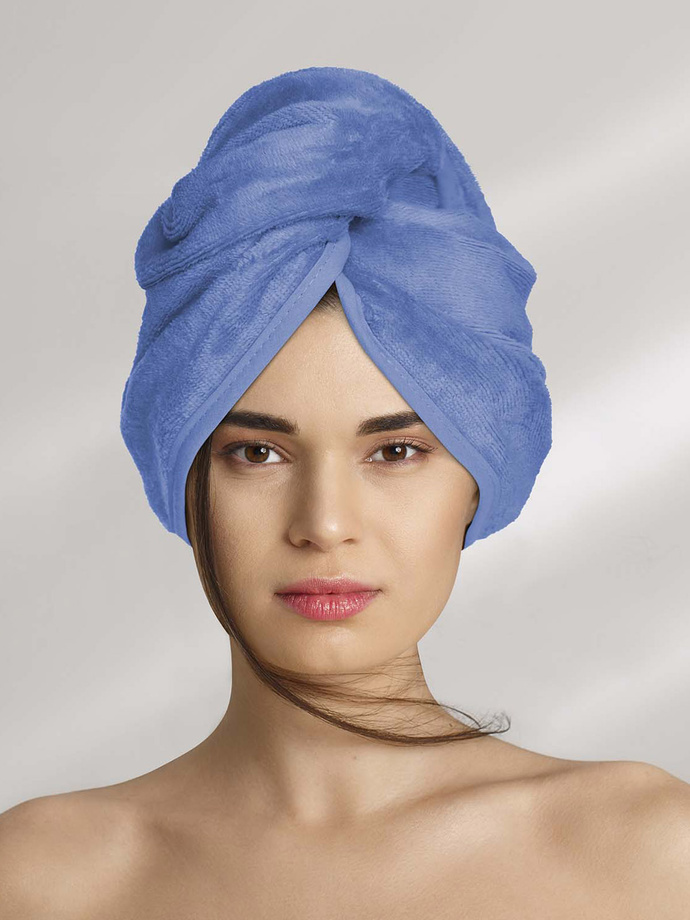 Hair turban towel A622 - blue