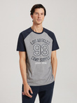 Men's printed T-shirt HUMTLEX S1815 - grey melange