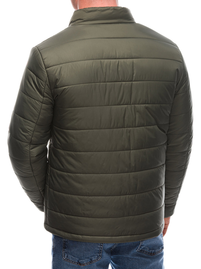 Men's transitional quilted jacket C632 - olive green