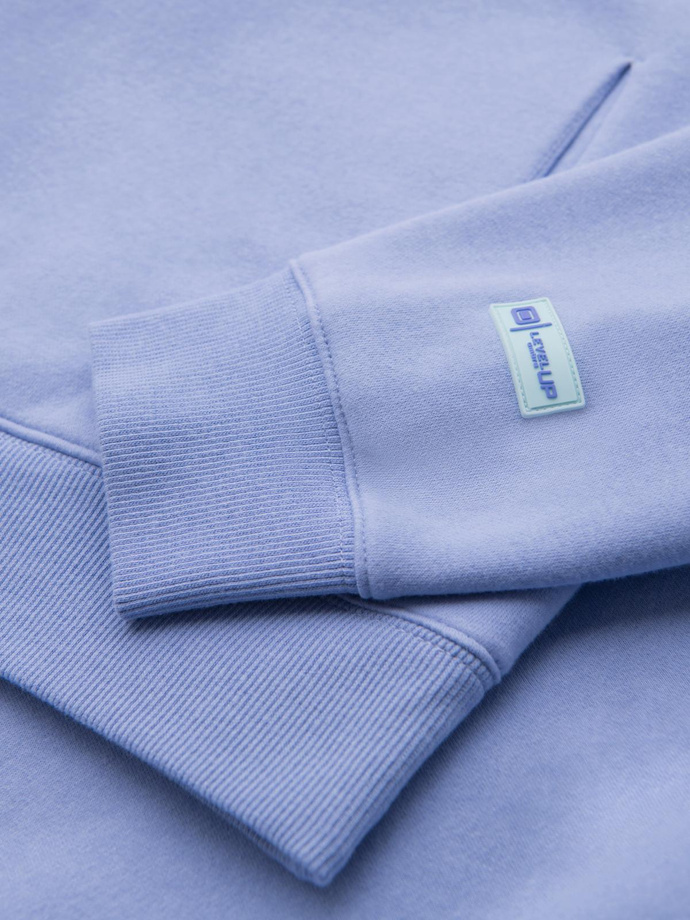 Dresowa bluza unisex z kapturem i kieszeniami – lawendowa V9 OU-SNBC-0105