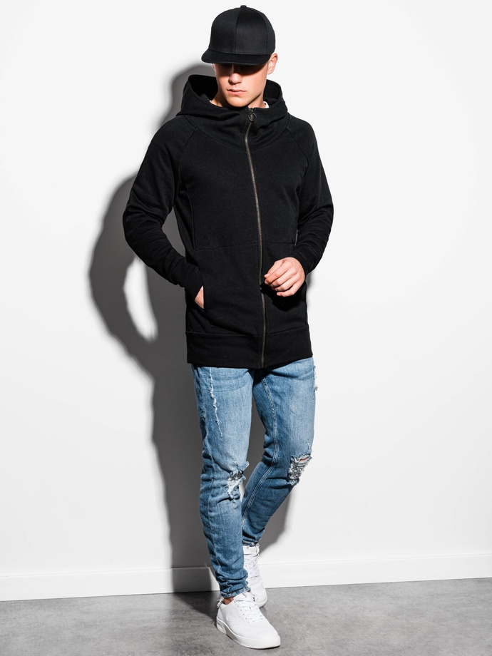 Men's zip-up hoodie - black B1017