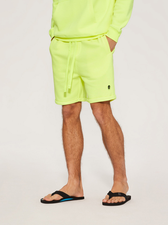 Men's shorts CLTN SH 0122 W456 - neon yellow