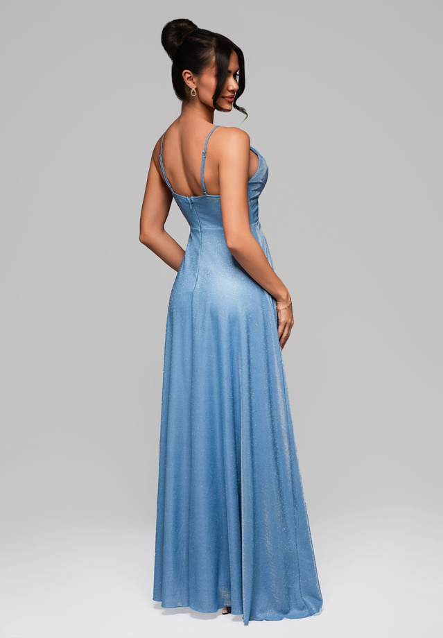 Sukienka wieczorowa LA-OM-DLR154 - light blue