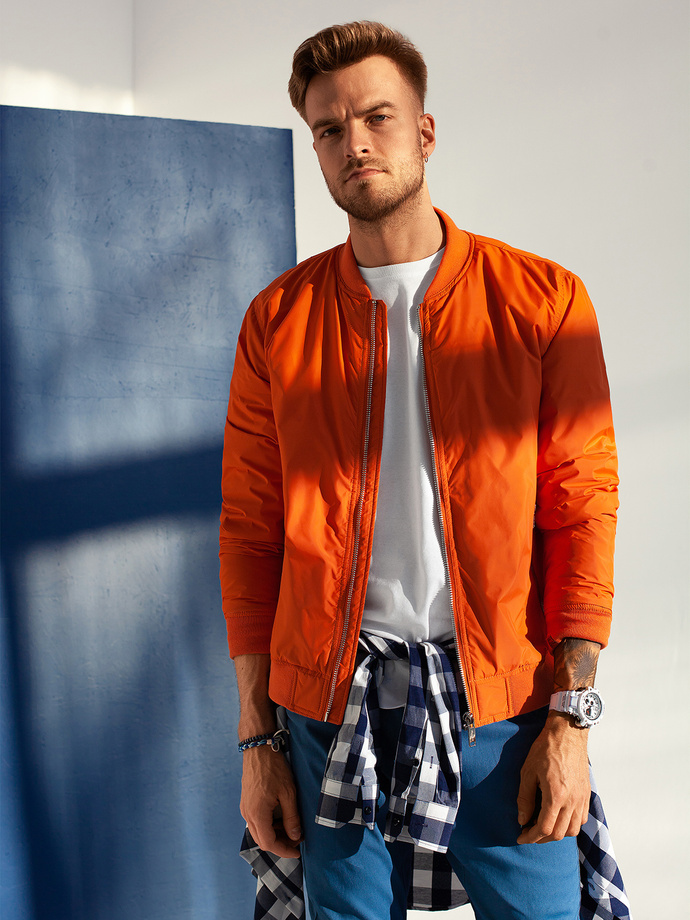 Men's bomber jacket - brick-red V3 C538