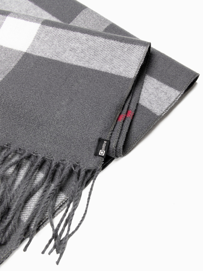 Men's scarf - grey/white A408