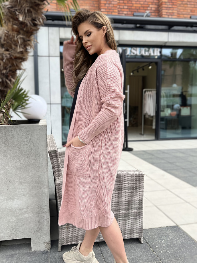 Sweter damski ELR027 - koralowy