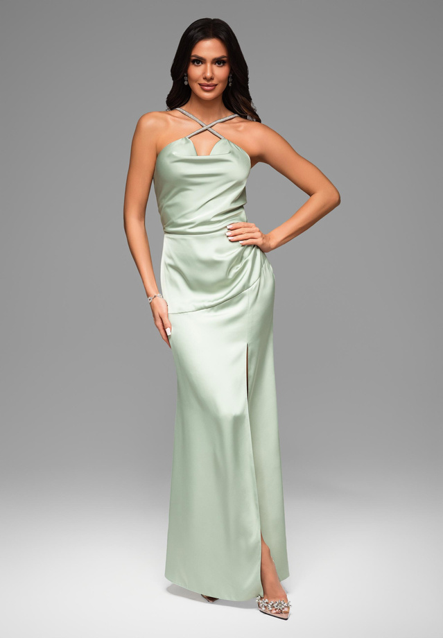 Evening dress LA-OM-DLR079 - pistachio
