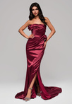 Evening dress LA-OM-DLR144 - dark red