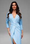Evening dress LA-OM-DLR093 - blue