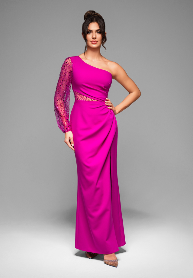 Evening dress LA-OM-DLR011 - fuchsia