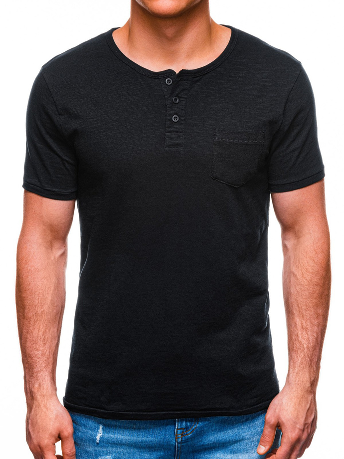 Men's plain t-shirt S1389 - black