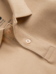 Men's classic cotton polo shirt - beige S1374