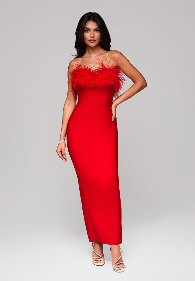 Evening dress LA-OM-DLR239 red