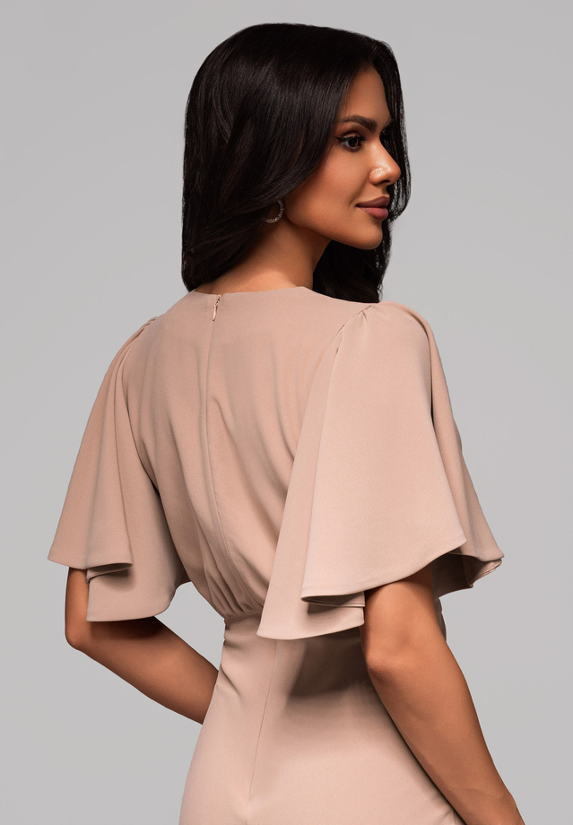 Evening dress LA-OM-DLR096 - nude