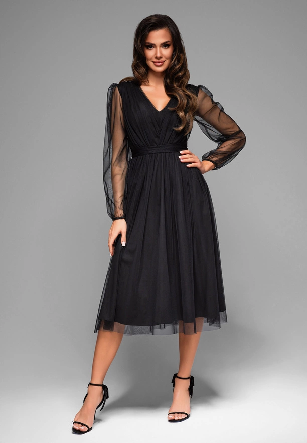 Evening dress LA-OM-DLR007 - black